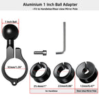 iMESTOU 2 x Aluminium-Kugelbasis für Lenkerhalterungen, kompatibel mit Ram/iMESTOU Handyhalterungen mit 2,5 cm Kugelbuchsen