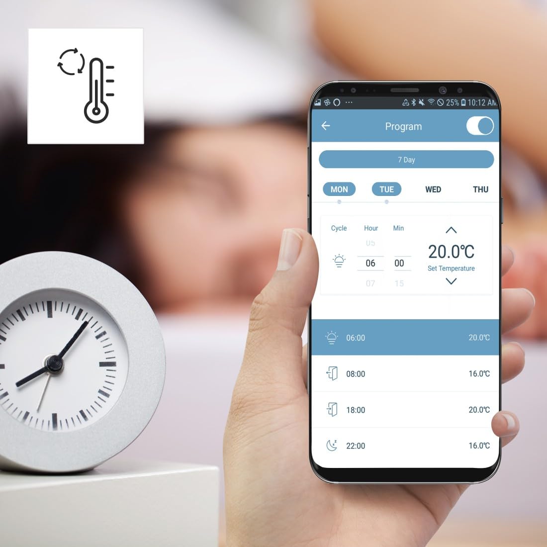 Hama Smartes Heizkörperthermostat, Starter-Set 2 St. mit Hub (Heizungssteuerung WLAN, Smart Home Heizungsregler f. alle Ventile, programmierbarer Heizungsthermostat, heizen per App), Weiß
