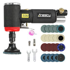 Druckluft Winkelschleifer Set - Mini Druckluft Schleifer mit 6mm & 3mm Spannzange und 20 2 Zoll Schnellwechselscheiben Set, Klein Druckluftschleifer 90° Abgewinkelt zum Schneiden/Schleifen