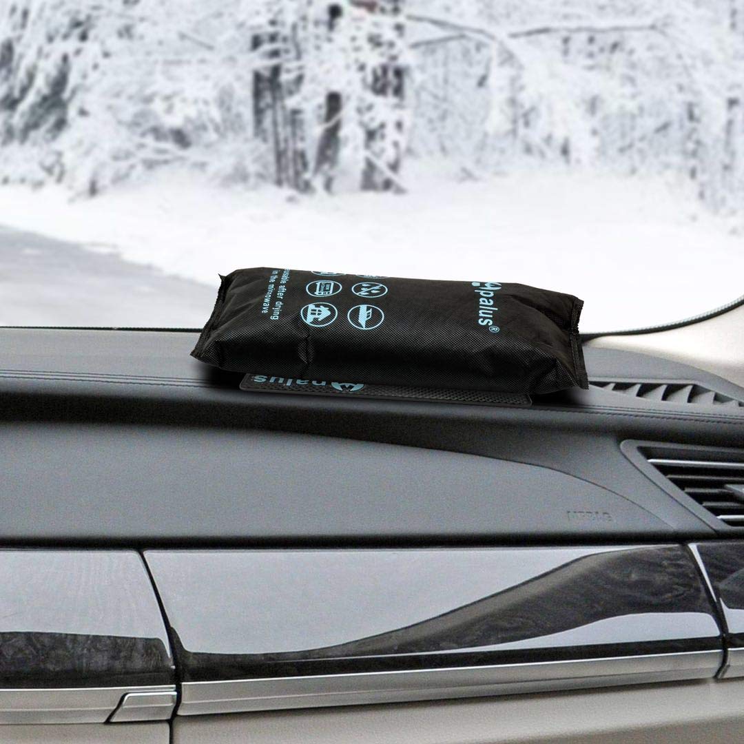 Apalus Luftentfeuchter Auto Wiederverwendbar, Entfeuchter-Kissen für Beschlagene Autoscheiben, Auto-Winter-Zubehör für Wohnmobile, Garage, Wohnung, Bad, Kleider-Schränke, 1x Antirutschmatte, 1kg