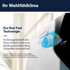 De'Longhi Pinguino PAC EX105 Mobiles Klimagerät mit EcoRealFeel-Technologie, 10.000 BTU/h, für Räume bis 100m³, Entfeuchtungs- & Ventilationsfunktion, 24h-Timer, Energieeffizienzklasse A+++, Weiß