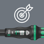 Wera 05075604001 Click-Torque A 5 Drehmomentschlüssel mit Umschaltknarre, 1 W, 1 V, 1/4" Vierkant, 2.5 - 25 Nm