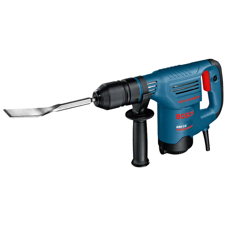 Bosch Professional Schlaghammer GSH 3 E (inkl. Fliesenmeißel, Spitzmeißel, Zusatzhandgriff, Handwerkoffer)