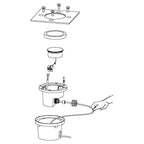 EGLO LED Bodeneinbauleuchte Lamedo, 1 flammige Einbauleuchte, Wegelampe aus Edelstahl, Farbe: Silber, Glas: Weiß, satiniert, eckig, IP67