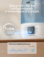 Dreo Luftbefeuchter für Schlafzimmer, kühler Nebel Luftbefeuchter für Haus und großen Raum, leiser Luftbefeuchter für Baby, Nachtlicht, ätherisches Diffusor, schnelle Ultraschall Luftbefeuchter