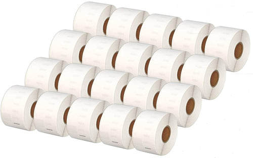 Aftertech 20x 99012 36 x 89 mm Rollen kompatible Klebeetiketten (260 Etiketten/Rolle = 5200 insgesamt) für Dymo LabelWriter Seiko SLP Etikettendrucker S0722400 20x99012