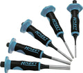 HAZET Splinttreiber-Satz 751HS/5 I 5-teiliges Set mit 3, 4, 5, 6 und 8 mm I passend zum Ein- oder Austreiben von Splinten und anderen Verbindungselementen