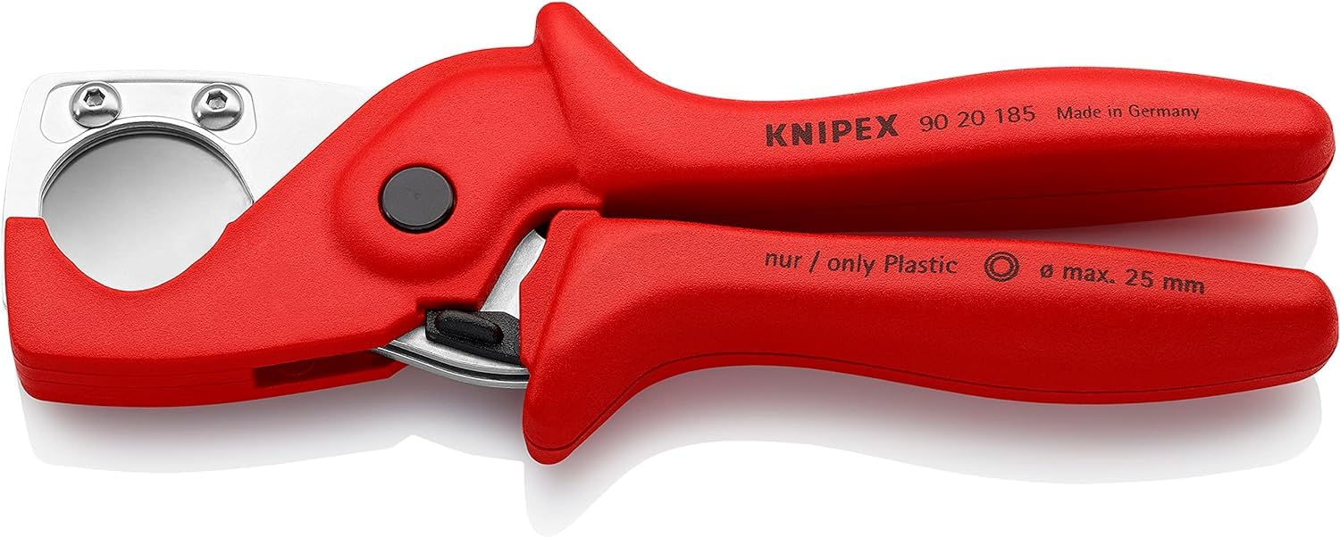KNIPEX PlastiCut Schlauch- und Schutzrohrschneider aus zähem, glasfaserverstärktem Kunststoff 185 mm, 90 20 185