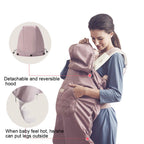 Bebear Winterbezug für Babytrage Warm Universal Hoodie Babytragebezug für alle Jahreszeiten(Black)