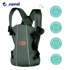 Jané Dual, ergonomische Babytrage, von Geburt bis 15 kg, 3 Positionen, atmungsaktiv und gepolstert,Grün