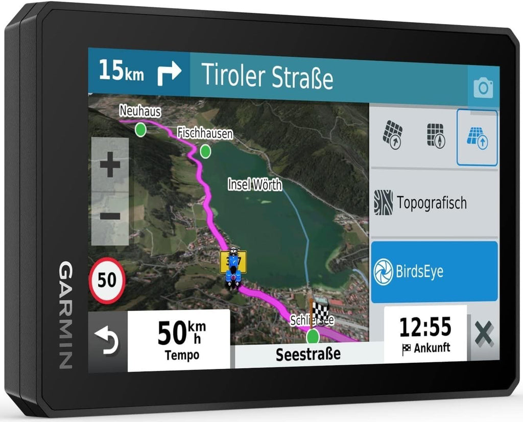 Garmin zūmo XT – wasserdichtes Motorrad-Navi für On-&Offroad mit ultrahellem 5,5“(14 cm) HD-Touchdisplay und vorinstallierter EU-Karte. Mit Adventurous Routing, Satellitenbildern