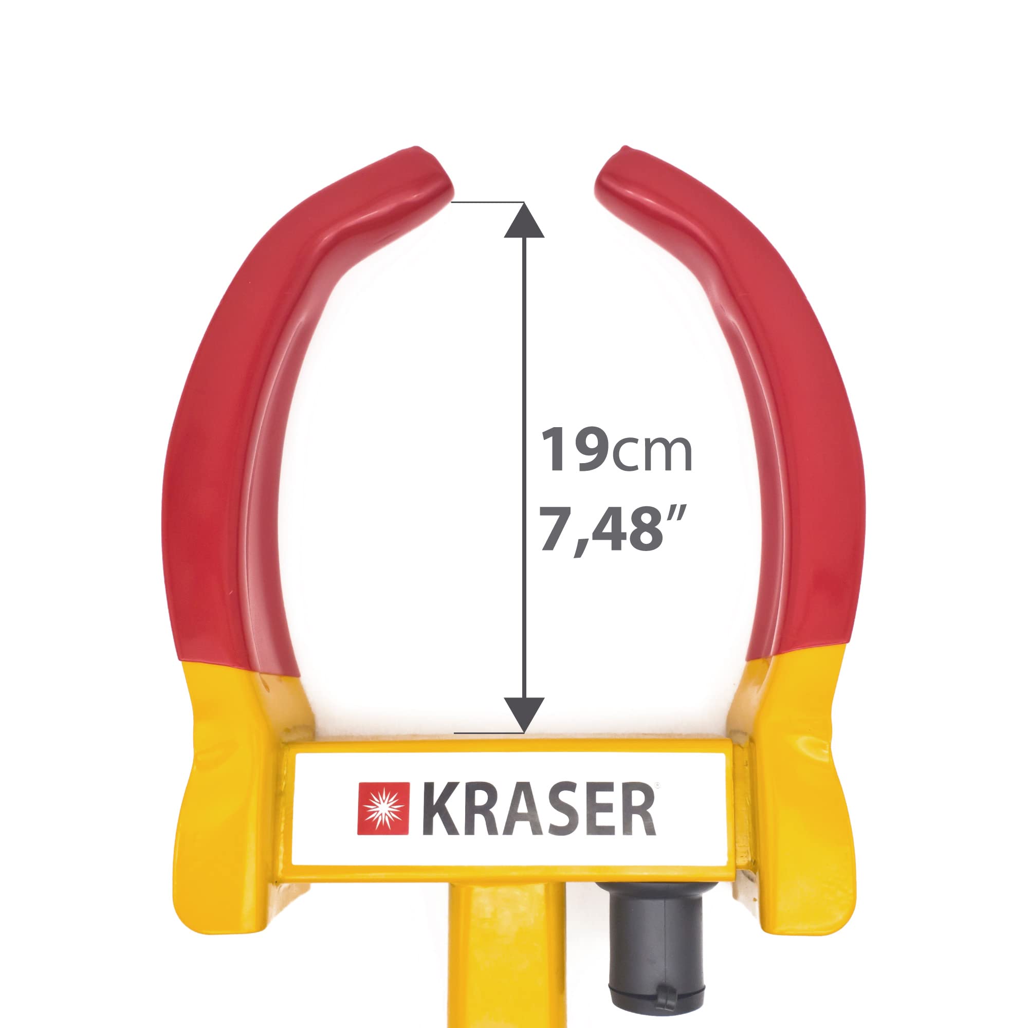KRASER WA820 Hohe Sicherheit Radkralle Wohnwagen, Testsieger Parkkralle mit Anti-Bohrschloss Wegfahrsperre, Reifenkralle, Diebstahlsicherung Universal für Auto PKW Wohnmobile Anhänger Motorrad