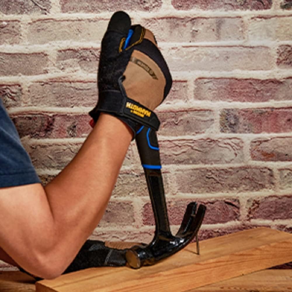 REAL STEEL Klauenhammer mit Magnetischen Nagel Starter und Ergonomische Griff 595g Rahmenhammer Zimmermannshammer, 0517