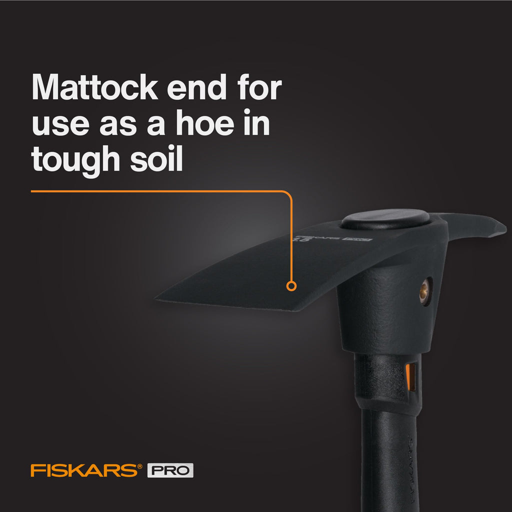 Fiskars 751220-1001 Pro IsoCore Hacke/Spitzhacke, 0,7 kg, Orange/Schwarz