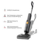 roborock F25 BX Nass Trockensauger, 180° Flach absenkbar, Kabelloser Staubsauger und Mopp in einem mit 20.000 Pa, 90°C Heißluft-Schnelltrocknen & Hochtemperatur-Selbstreinigung, kein Verheddern