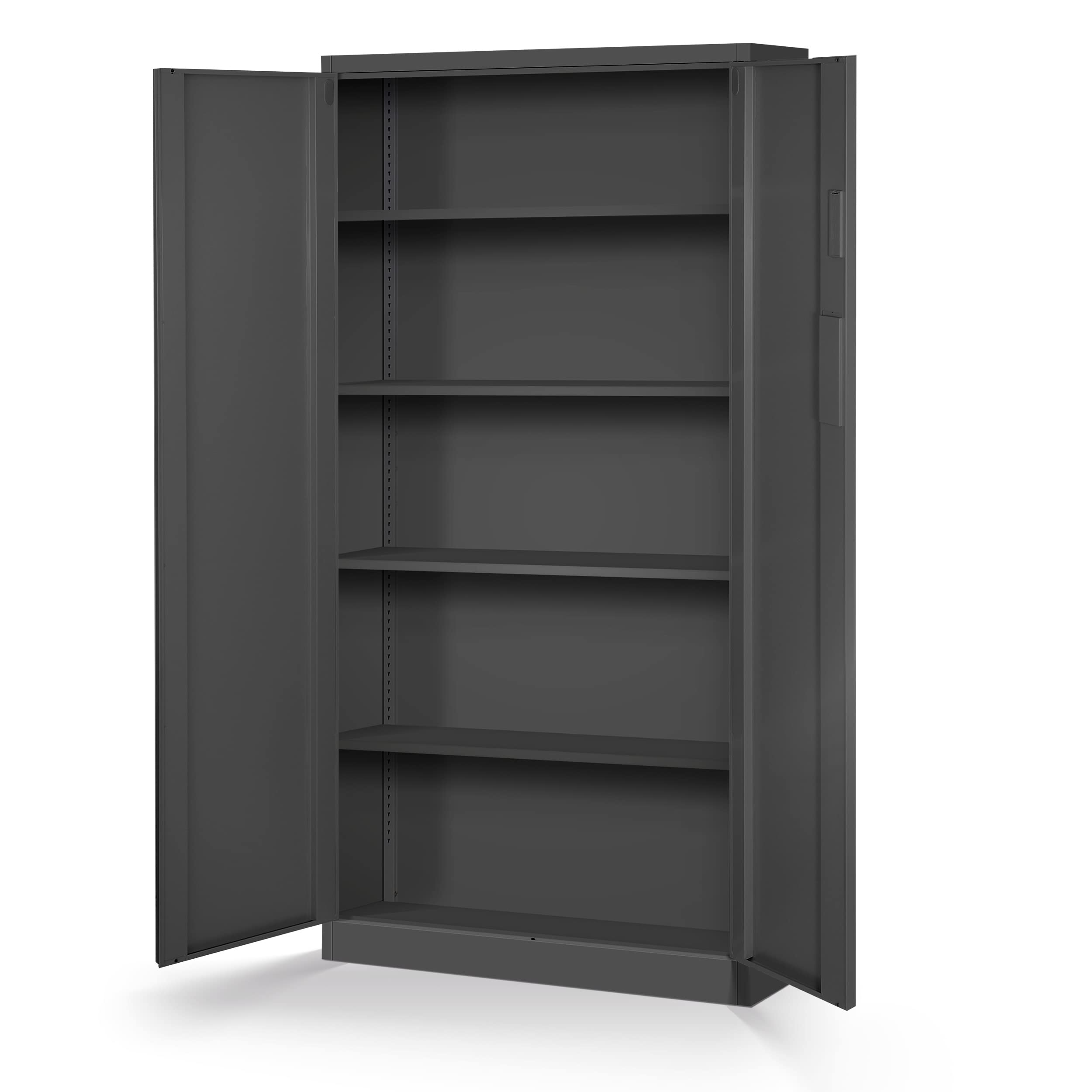 Aktenschrank mit Zahlenschloss C003 Metallschrank Stahlschrank Pulverbeschichtung 185 cm x 90 cm x 40 cm (Anthrazit)