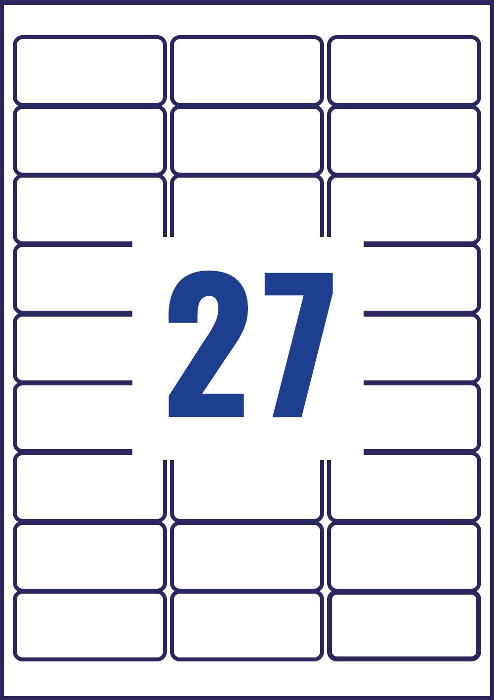AVERY Zweckform Siegeletiketten Laser 27TV 63,5x29,6mm - Ref L6114-20 (540 Etiketten)