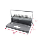 Genie CB 850 Stanz- & Spiralbindegerät | Bindemaschine bis DIN A4 | inkl. 75-teiligem Zubehör-Set | Ringbindung & Spiralbindung Set | Plastikbinderücken | Stanzmaschine mit 4-fach Locher | 350 Blatt