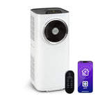 Klarstein Kraftwerk Smart 12K Mobiles Klimagerät – 12000 BTU, 35-59 m², App & Alexa Steuerung, 3-in-1 Kühlung, Entfeuchter & Ventilator, Leise, Timer, Ablaufschlauch Inkl., Weiß