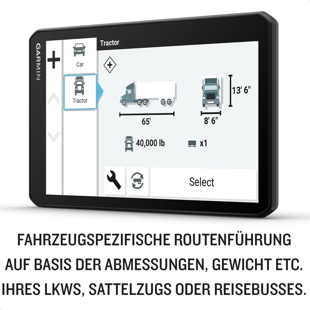 Garmin dēzlCam LGV 710 – LKW-Navi mit integrierter Dashcam, Kollisionswarner & Spurhalteassistenz. 7“ Farbdisplay, vorinstallierte EU Karten, fahrzeugspezifisches Routing & Satellitenbilder.