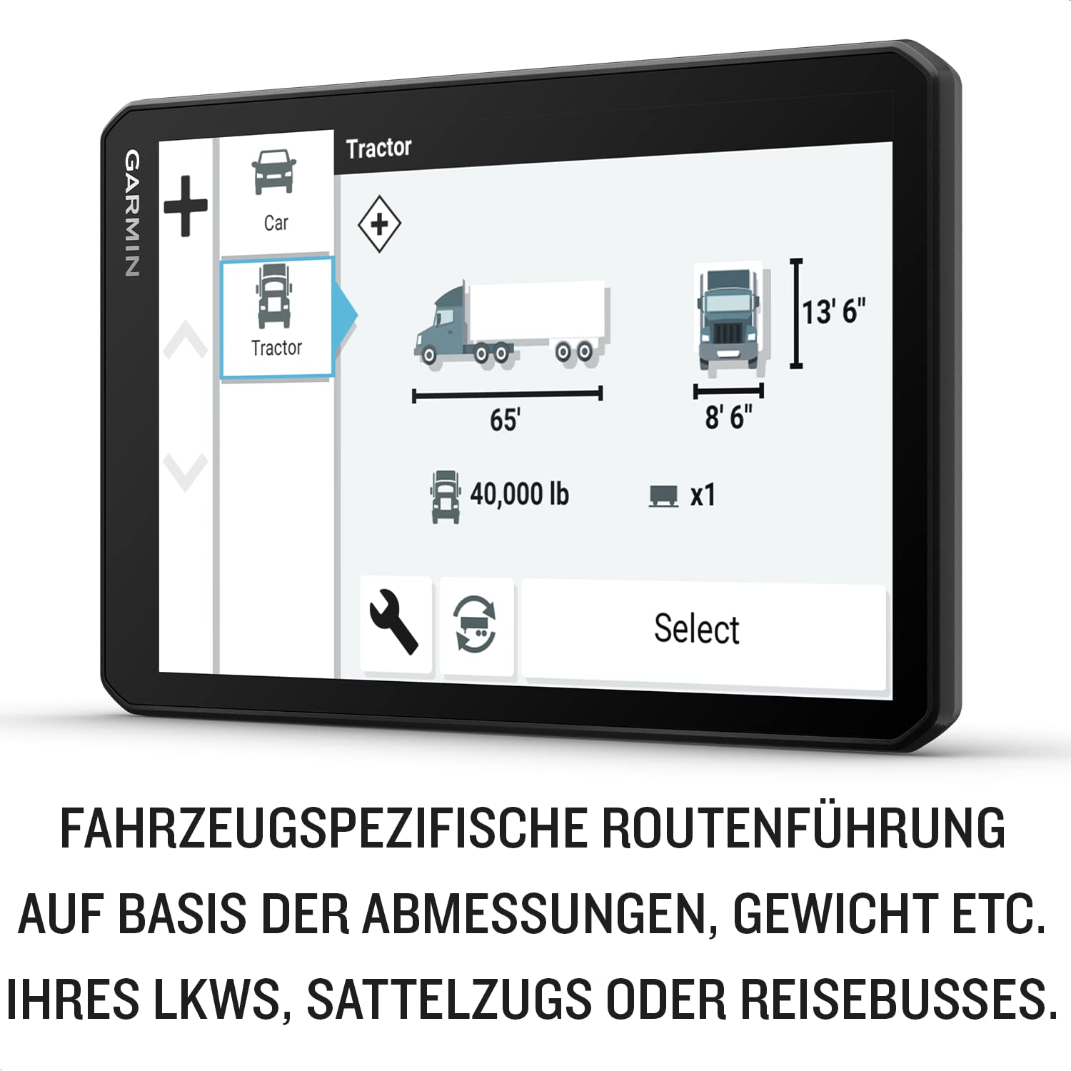 Garmin dēzlCam LGV 710 MT-D EU – LKW-Navi mit integrierter Dashcam, Kollisionswarner & Spurhalteassistenz. 7“ Farbdisplay, vorinstallierte EU Karten, fahrzeugspezifisches Routing & Satellitenbilder.