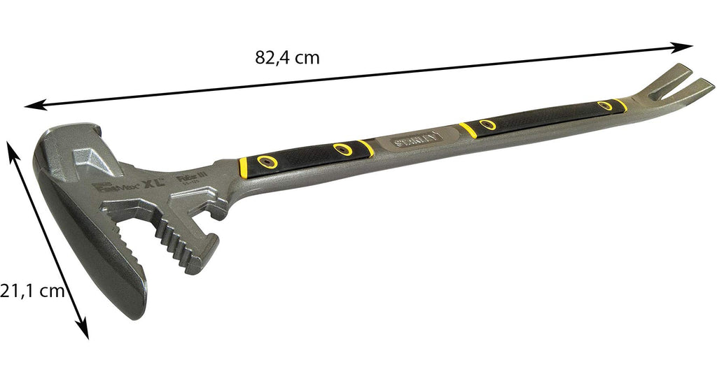 STANLEY FatMax Abbruchwerkzeug Brecheisen Stemmeisen Fubar III (5-in-1 Abbruchwerkzeug, Vorschlaghammer, Nagelschlitz, Backen für Hölzer, Stemmeisen) 1-55-120
