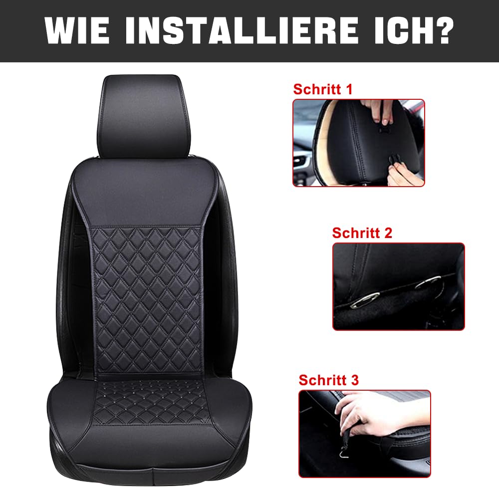 LUSRAIT Sitzkissen, Bequeme Sitzbedeckung mit voller Rückenstützung, Universal Sitzkissen für Sitz im Winter (groß) (groß)