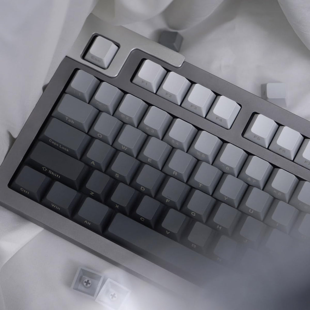 125 Tasten Gradient Grau Keycaps PBT Dye Sub Cherry Profil Tastenkappen Set Fit für Cherry Mx Schalter Mechanische Tastatur