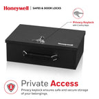 Honeywell 6104 Tresor Feuerhemmender Minisafe Dokumentenkassette, 5 L mit Schlüsselschloss