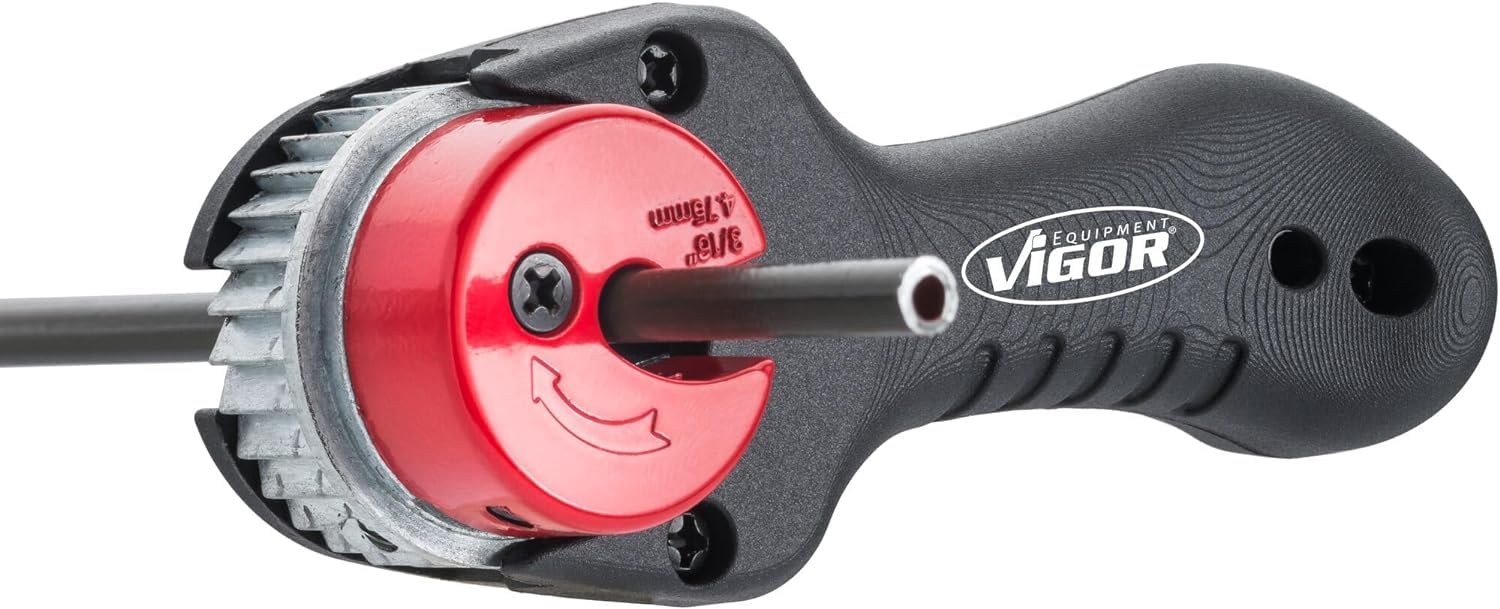 ViGOR Bremsleitungs-Ratschenrohrschneider V6917 I Mit Ratschen-Mechanismus I Für Bremsleitungen bis zu 4,75 mm I Zum Schneiden von Bremsleitungen I Direkt am Fahrzeug anwendbar