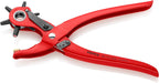 KNIPEX Revolverlochzange auf SB-Karte rot pulverbeschichtet 220 mm, 90 70 220 SB