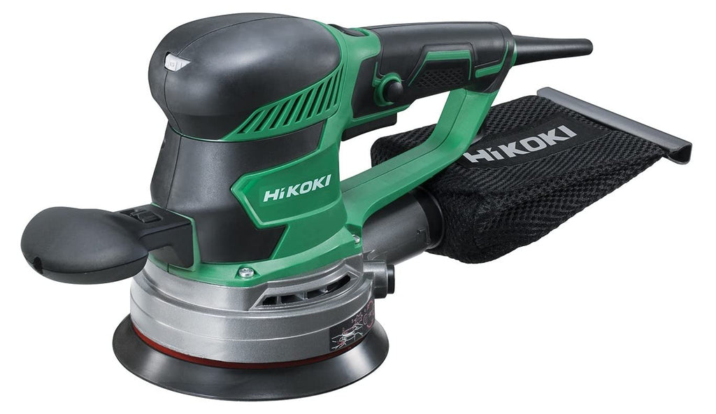 HIKOKI Exzenterschleifer SV15YC (350 Watt, 230 V, Schleifplatte-Ø 150 mm, Leerlaufdrehzahl 4.200-11.000 min-1, Schwingkreis-Ø 2,8/6,2 mm, im Karton, inkl. Staubbeutel und Zusatzhandgriff), Braun