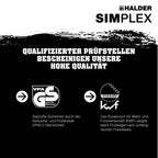 SIMPLEX-Spaltaxt, mit Keilstegen, Tempergussgehäuse und Hickorystiel | D=50 mm | 3007.751