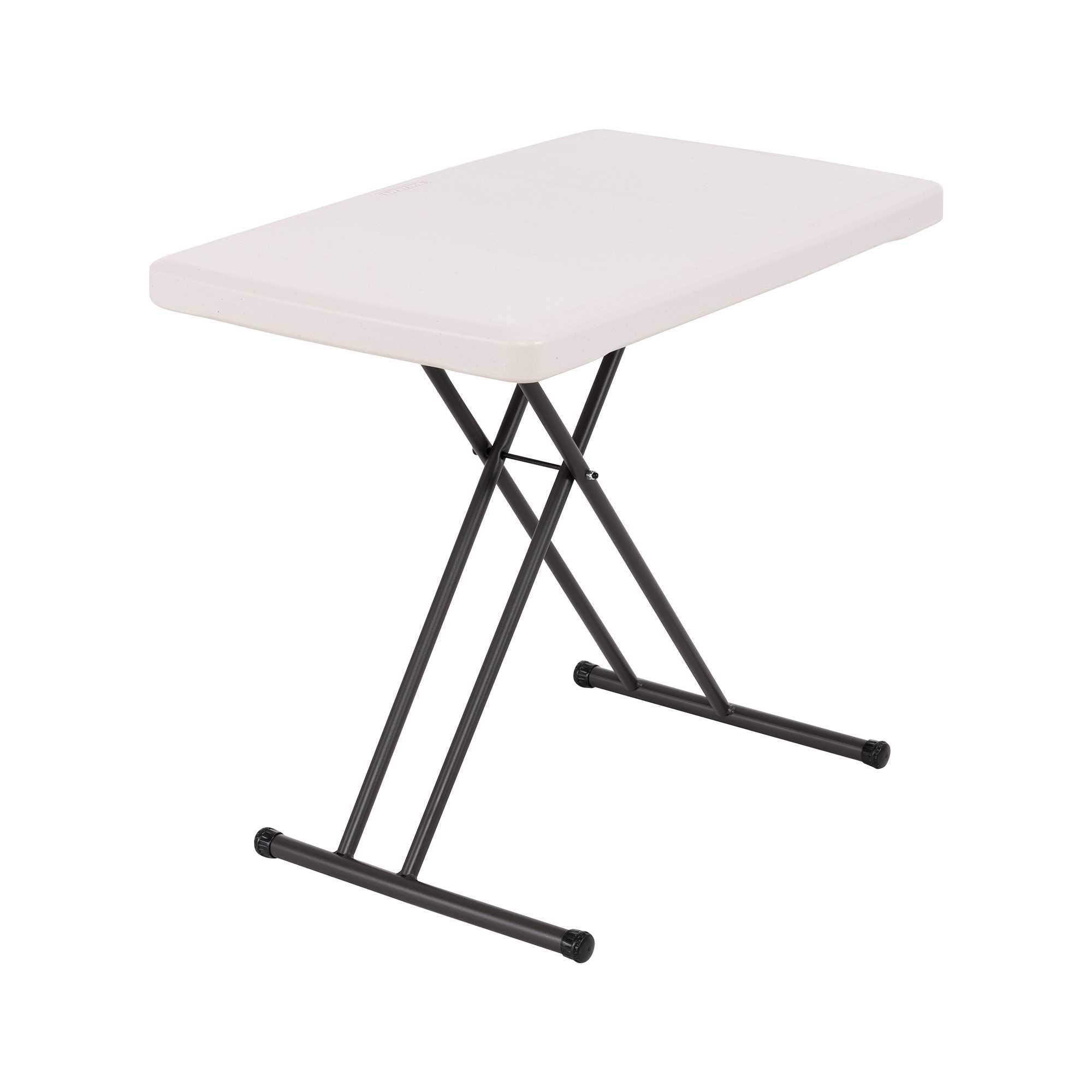 LIFETIME 28240 Verstellbarer Klapptisch für Laptop, TV-Fach, 30 Zoll (76,2 cm), mandelfarben