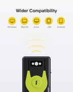 Inateck Barcode Scanner Bluetooth 2D mit 2,4Ghz USB Adapter, liest Barcodes von Bildschirmen, Exklusive Schnelltasten, BCST-42