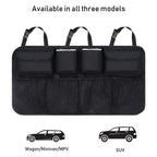 URAQT Kofferraum Organizer Auto, 100x45 cm Auto Aufbewahrungstasche, Kofferraumtasche, Wasserdichten Taschen mit Starkes elastisches, Zauberstabstruktur für SUV, Schwarz