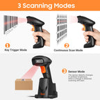 Tera Pro Extreme Leistung 1MP-Kamera Barcodescanner QR 2D 1D Bluetooth Barcode Scanner Wireless 2,4G mit USB Ladestation Hochauflösendes Scannen, HW0007