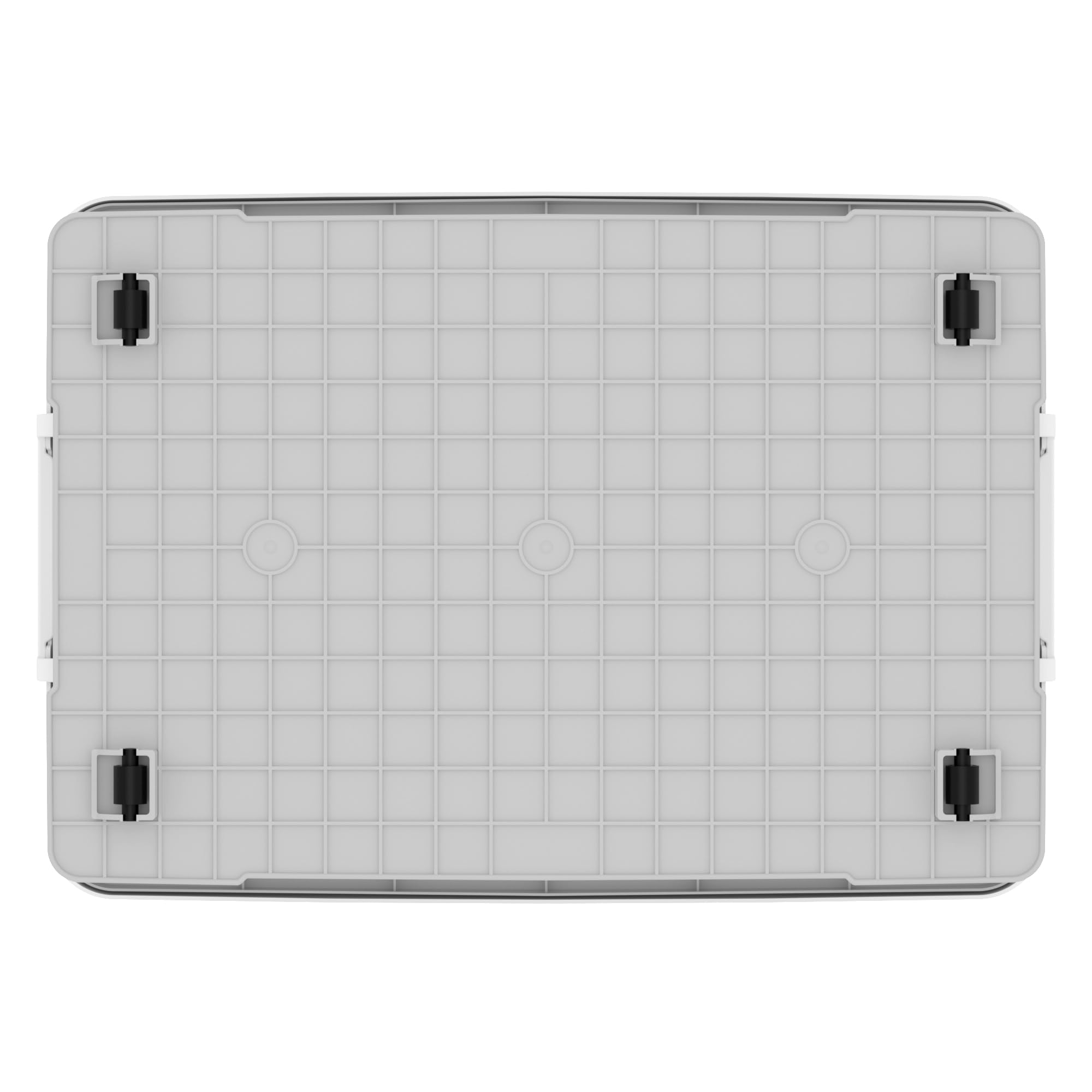 Cetomo 90L*6 Aufbewahrungsboxen, Aufbewahrungsbox mit Rollen & Deckel, Organizer-Behälter mit Clips, Stapelbar, Ineinander Nestbar, für Zuhause und Büro, Kunststoff, Grau, 90L-6er Pack