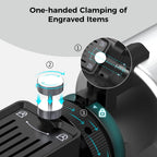 Creality Offizielles Rotary Kit Pro, Laser Rotary Roller 3 in 1 Multifunktions Gravur Zubehör für Lasergravur, Backenfutter Rotary zum Gravieren zylindrischer Objekte, Weinglas, Baseballschläger, Ring