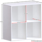 Vida Designs Durham Cube Bücherregal Aufbewahrung Organizer Wohnzimmer Bücherregal Home Office Möbel (4 Würfel, weiß)