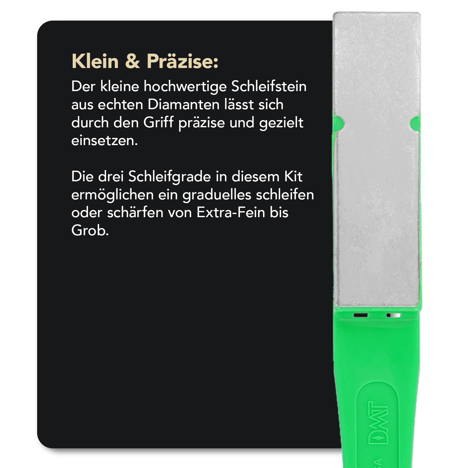 DMT Dia-Sharp® Diamond Mini-Hone® Diamant Schleiffeile 3er-Set, Für Messer und Werkzeuge, Erreicht auch schwer zugängliche Stellen, Made in USA, D2K