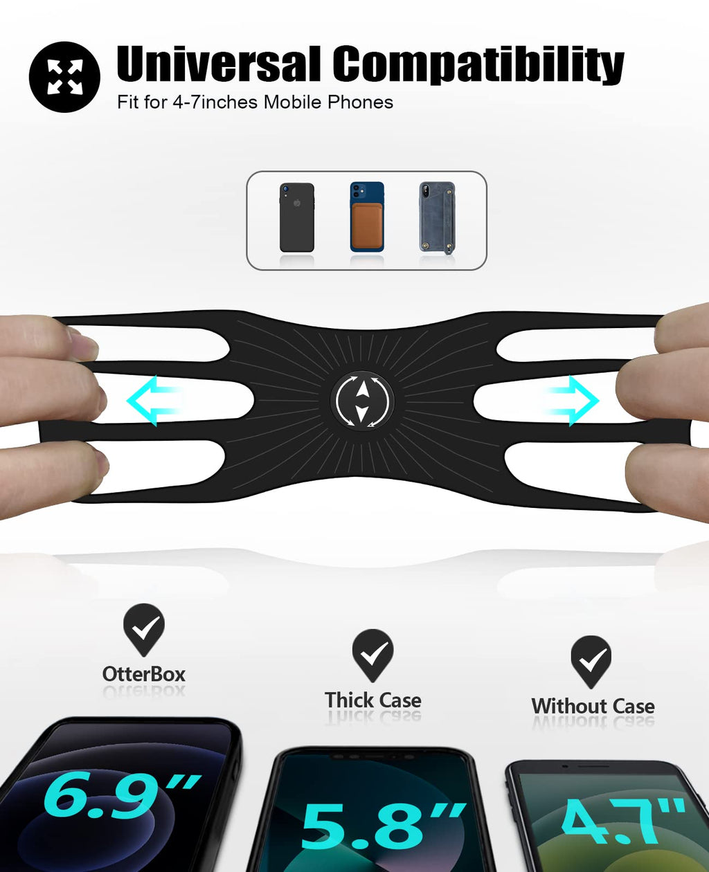 Acrhkoor Handyhalterung Fahrrad, Abnehmbar 360° Verstellbare Fahrrad Handyhalterung, Universal Motorrad Handyhalter für iPhone 13 12 Pro Max Mini, Samsung, Huawei, 4,0''-7,0'' Smartphone