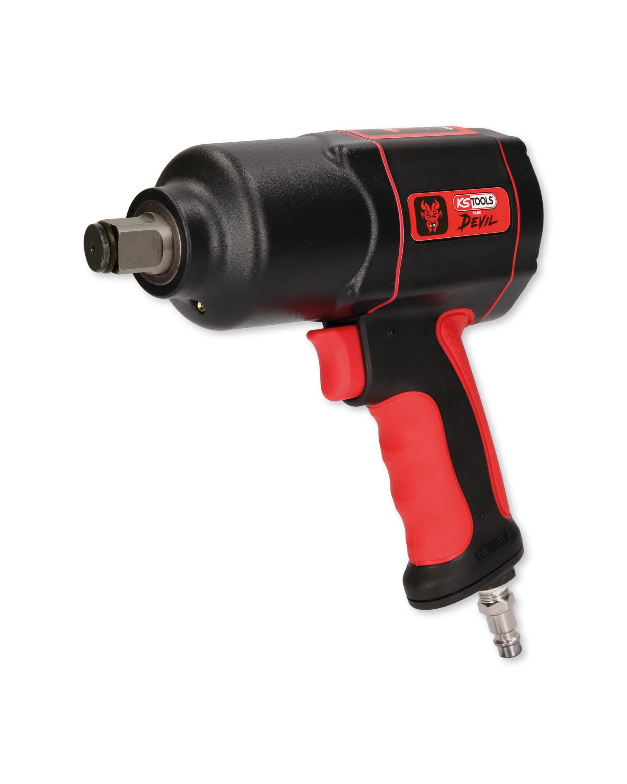KS Tools Schlagschrauber Druckluft THE DEVIL 3/4" 515.3400 2000Nm I Druckluft Schlagschrauber in 3-Stufen einstellbar 1290, 1010, 660 Nm I Hochleistungs-Doppel-Hammer-Schlagwerk