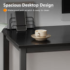 SogesHome PC Schreibtisch Computertisch 100 x 60 x 75 cm Bürotisch Workstation für Home Office Verwenden Schreibtisch, Esstisch Konferenztisch, Schwarz
