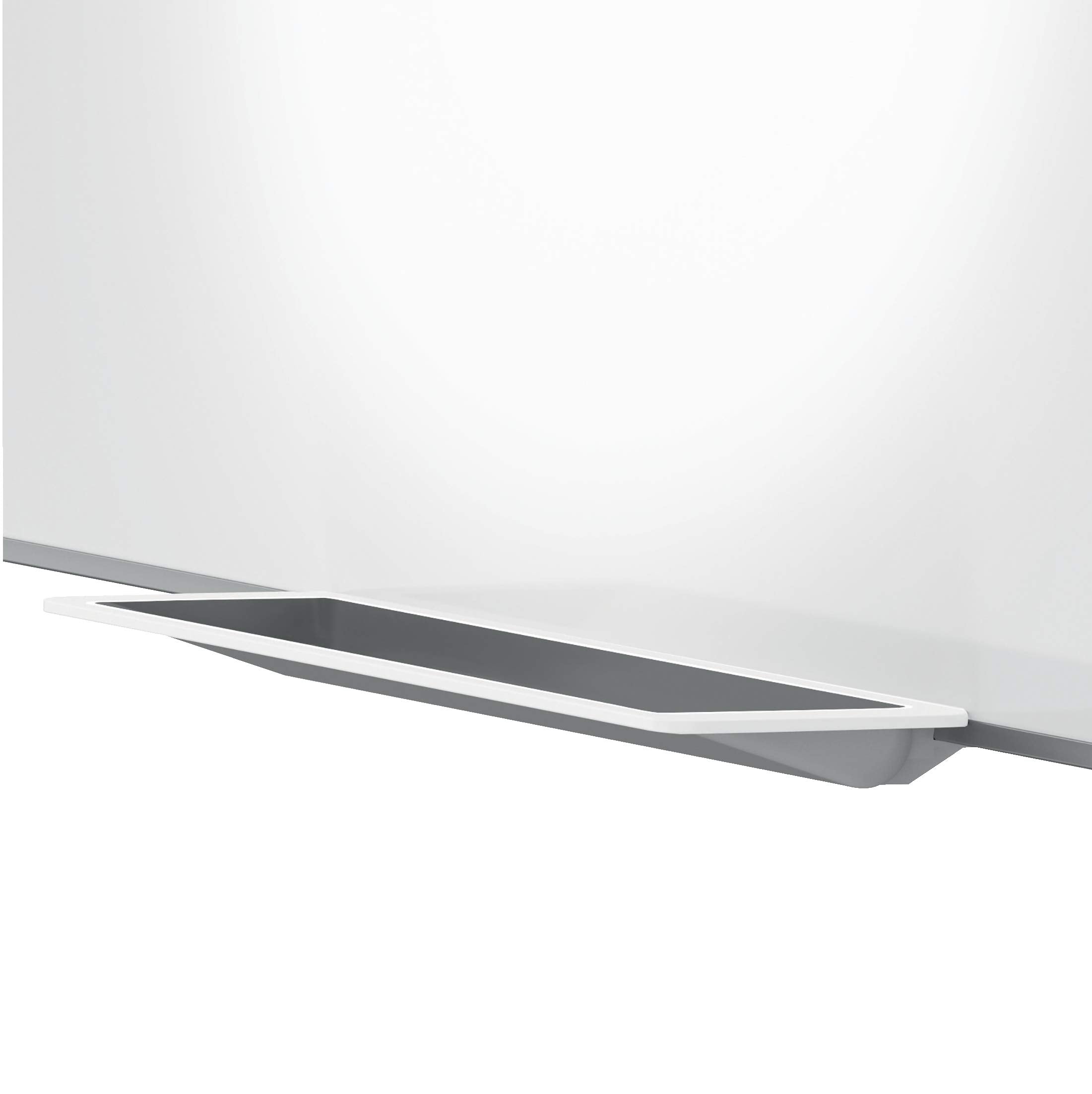 Nobo Magnetisches Emaillle-Whiteboard mit Stiftablage, 900 x 600 mm, Schlanker Zierrahmen, InvisaMount-Montagesystem, Impression Pro, Weiß, 1915395
