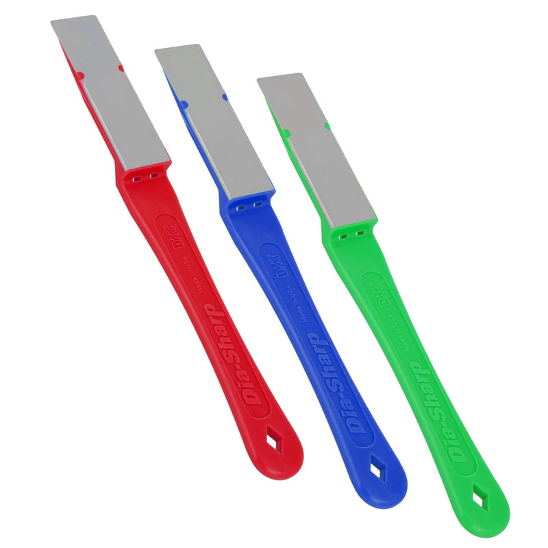 DMT Dia-Sharp® Diamond Mini-Hone® Diamant Schleiffeile 3er-Set, Für Messer und Werkzeuge, Erreicht auch schwer zugängliche Stellen, Made in USA, D2K