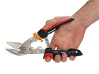 Fiskars Blechschere, Versetzter linker Schnitt, Bis zu 40% mehr Kraft, Länge 252 cm, Wärmebehandelter Stahl/Kunststoff, Schwarz/Rot/Orange, PowerGear, 1027211