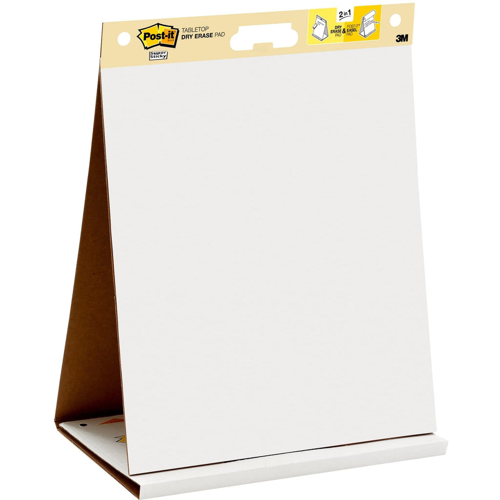 Post-it Super Sticky Meeting Charts, Packung mit 1 Block, mit 20 Blättern, 584 mm x 508 mm, Farbe: Weiß - Selbstklebendes Flipchartpapier für Brainstormings überall
