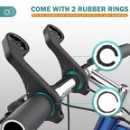 TUSITA Fahrrad Halterung Kompatibel mit Garmin Edge GPS Fahrradcomputer, XOSS G/G+, iGPSPORT GPS - Fahrradlenker Halterung 25.4mm 31.8mm Fahrrad Scheinwerfer Kameras Halter Out Front Bike Mount