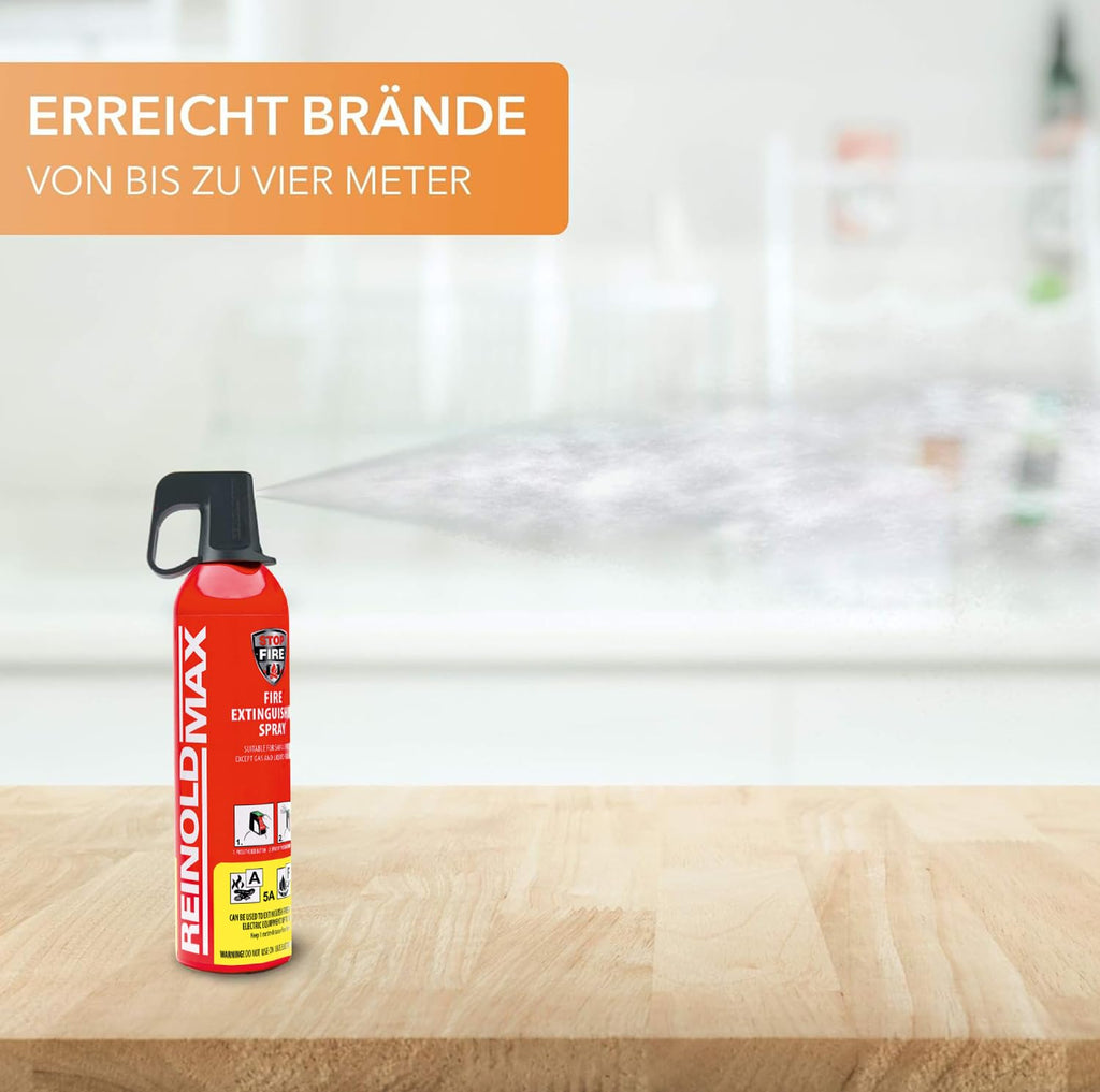 XENOTEC PREMIUM Feuerlöschspray – 2er Set - 750ml – Stopfire – Autofeuerlöscher – REINOLDMAX – wiederverwendbar – geeignet für Fettbrände – 2 x 750g